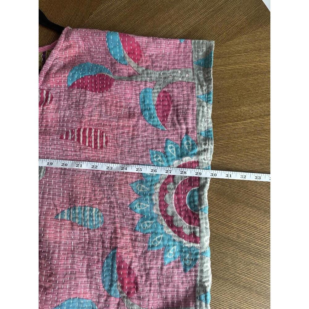 Kantha Boho Reversible Top Oversized One Size Fits Most 100% Cotton - Picture 6 of 8